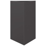 vidaXL Jardiniere grădină, 2 buc., negru, 50x43x75 cm, oțel, triunghi