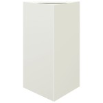 vidaXL Jardiniere grădină, 2 buc., alb, 50x43x75 cm, oțel, triunghi