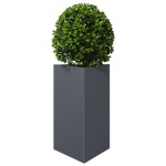 vidaXL Jardinieră grădină, antracit, 50x43x75 cm, oțel, triunghiulară vidaXL Jardinieră grădină, antracit, 50x43x75 cm, oțel, triunghiulară