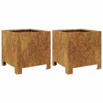 vidaXL Jardiniere de grădină 2 buc 30x30x30 cm Oțel pentru intemperii vidaXL Jardiniere de grădină 2 buc 30x30x30 cm Oțel pentru intemperii