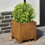 vidaXL Jardiniere de grădină 2 buc 30x30x30 cm Oțel pentru intemperii vidaXL Jardiniere de grădină 2 buc 30x30x30 cm Oțel pentru intemperii