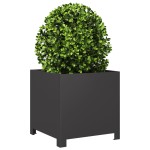 vidaXL Jardiniere de grădină 2 buc., negru, 40x40x40 cm, oțel vidaXL Jardiniere de grădină 2 buc., negru, 40x40x40 cm, oțel