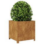 vidaXL Jardinier de grădină 50x50x50 cm Oțel pentru intemperii