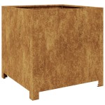 vidaXL Jardinier de grădină 50x50x50 cm Oțel pentru intemperii