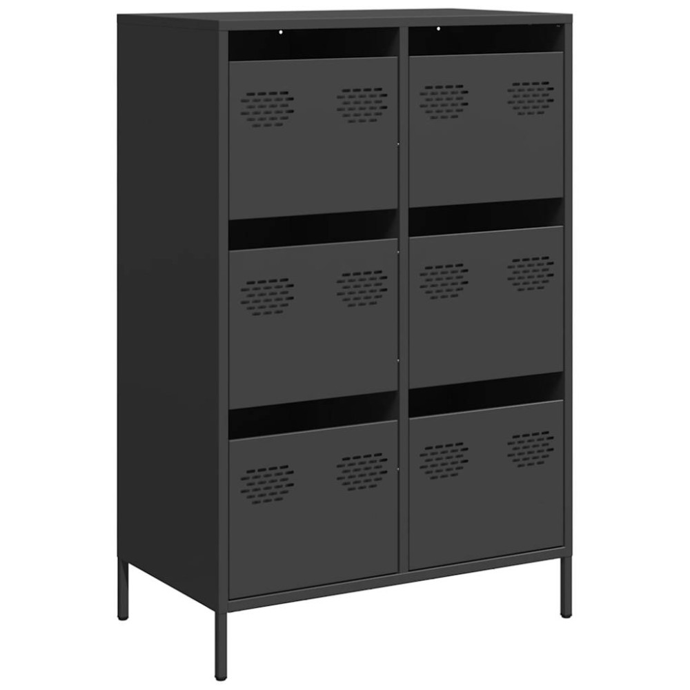vidaXL Dulap înalt, negru, 68x39x101,5 cm, oțel