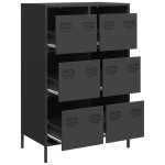 vidaXL Dulap înalt, negru, 68x39x101,5 cm, oțel