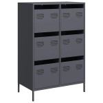 vidaXL Dulap înalt, antracit, 68x39x101,5 cm, oțel vidaXL Dulap înalt, antracit, 68x39x101,5 cm, oțel