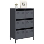 vidaXL Dulap înalt, antracit, 68x39x101,5 cm, oțel vidaXL Dulap înalt, antracit, 68x39x101,5 cm, oțel