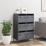 vidaXL Dulap înalt, antracit, 68x39x101,5 cm, oțel vidaXL Dulap înalt, antracit, 68x39x101,5 cm, oțel