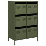 vidaXL Dulap înalt, verde măsliniu, 68x39x101,5 cm, oțel