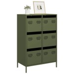 vidaXL Dulap înalt, verde măsliniu, 68x39x101,5 cm, oțel