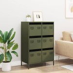 vidaXL Dulap înalt, verde măsliniu, 68x39x101,5 cm, oțel
