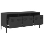 vidaXL Dulap TV, negru, 101,5x39x43,5 cm, oțel laminat la rece