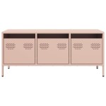 vidaXL Dulap TV, roz, 101,5x39x43,5 cm, oțel laminat la rece vidaXL Dulap TV, roz, 101,5x39x43,5 cm, oțel laminat la rece