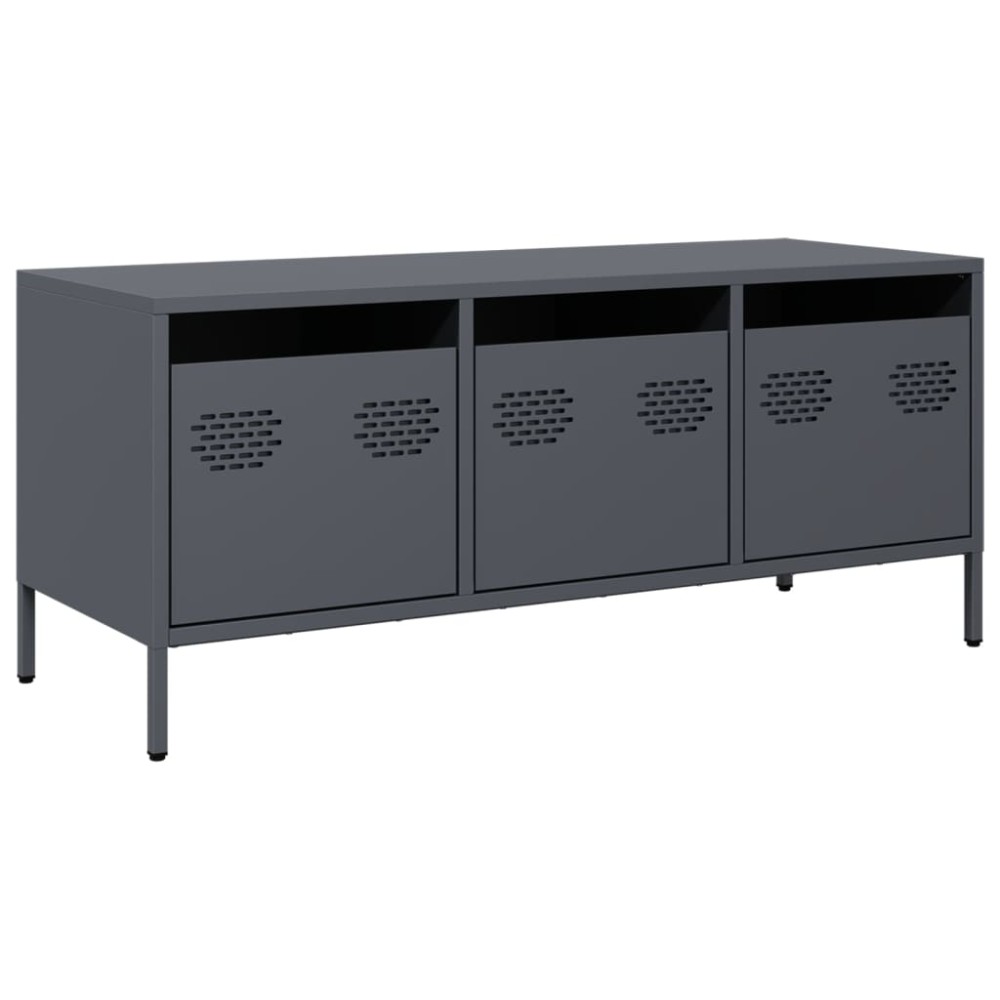 vidaXL Dulap TV, antracit, 101,5x39x43,5 cm, oțel laminat la rece