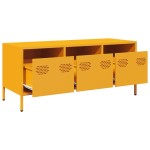 vidaXL Dulap TV, galben muștar, 101,5x39x43,5 cm, oțel laminat la rece