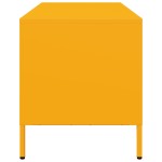 vidaXL Dulap TV, galben muștar, 101,5x39x43,5 cm, oțel laminat la rece