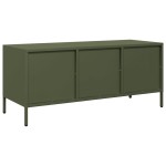 vidaXL Dulap TV, verde măsliniu, 101,5x39x43,5cm, oțel laminat la rece vidaXL Dulap TV, verde măsliniu, 101,5x39x43,5cm, oțel laminat la rece