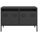 vidaXL Dulap TV, negru, 68x39x43,5 cm, oțel laminat la rece vidaXL Dulap TV, negru, 68x39x43,5 cm, oțel laminat la rece