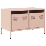 vidaXL Dulap TV, roz, 68x39x43,5 cm, oțel laminat la rece vidaXL Dulap TV, roz, 68x39x43,5 cm, oțel laminat la rece