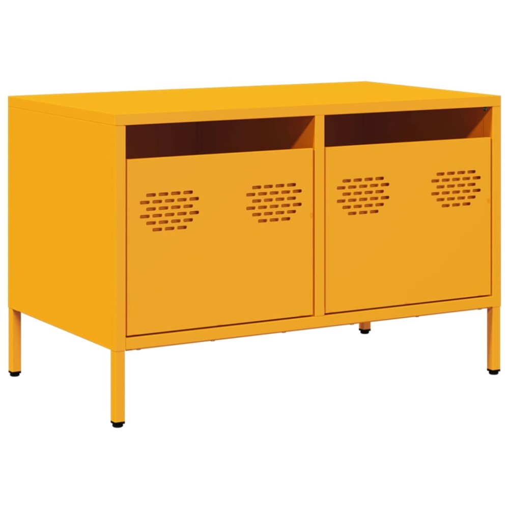vidaXL Dulap TV, galben muștar, 68x39x43,5 cm, oțel laminat la rece