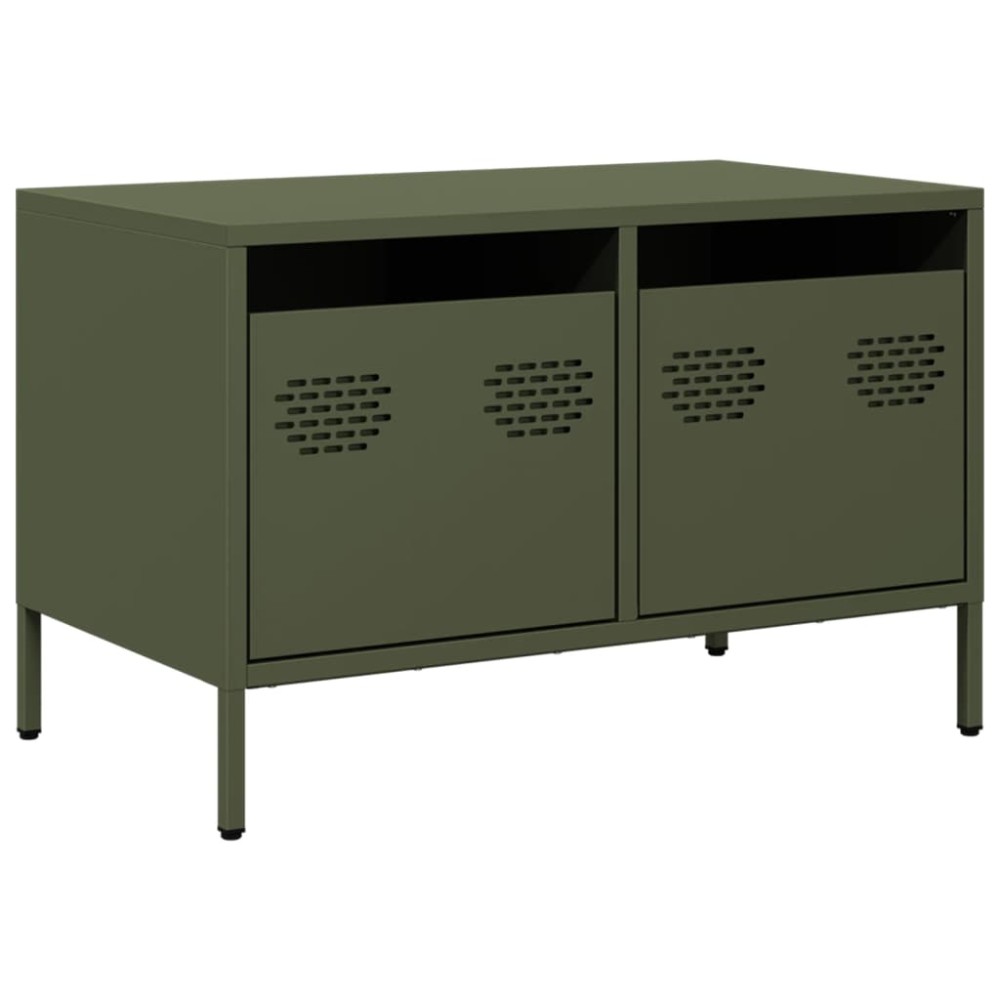 vidaXL Dulap TV, verde măsliniu, 68x39x43,5 cm, oțel laminat la rece
