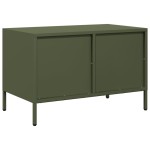 vidaXL Dulap TV, verde măsliniu, 68x39x43,5 cm, oțel laminat la rece vidaXL Dulap TV, verde măsliniu, 68x39x43,5 cm, oțel laminat la rece