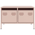 vidaXL Dulap TV, roz, 68x50x43,5 cm, oțel laminat la rece