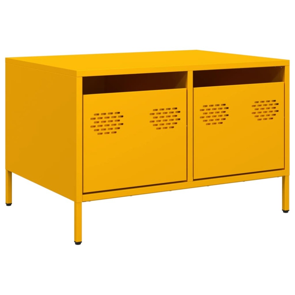 vidaXL Dulap TV, galben muștar, 68x50x43,5 cm, oțel laminat la rece