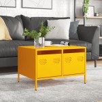 vidaXL Dulap TV, galben muștar, 68x50x43,5 cm, oțel laminat la rece
