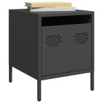 vidaXL Noptiere, 2 buc., negru, 35x39x43,5 cm, oțel vidaXL Noptiere, 2 buc., negru, 35x39x43,5 cm, oțel