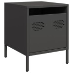 vidaXL Noptiere, 2 buc., negru, 35x39x43,5 cm, oțel vidaXL Noptiere, 2 buc., negru, 35x39x43,5 cm, oțel