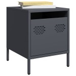 vidaXL Noptiere, 2 buc., antracit, 35x39x43,5 cm, oțel vidaXL Noptiere, 2 buc., antracit, 35x39x43,5 cm, oțel