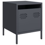 vidaXL Noptiere, 2 buc., antracit, 35x39x43,5 cm, oțel vidaXL Noptiere, 2 buc., antracit, 35x39x43,5 cm, oțel