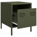 vidaXL Noptieră, verde olive, 35x39x43,5 cm, oțel vidaXL Noptieră, verde olive, 35x39x43,5 cm, oțel
