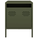vidaXL Noptiere, 2 buc., verde olive, 35x39x43,5 cm, oțel