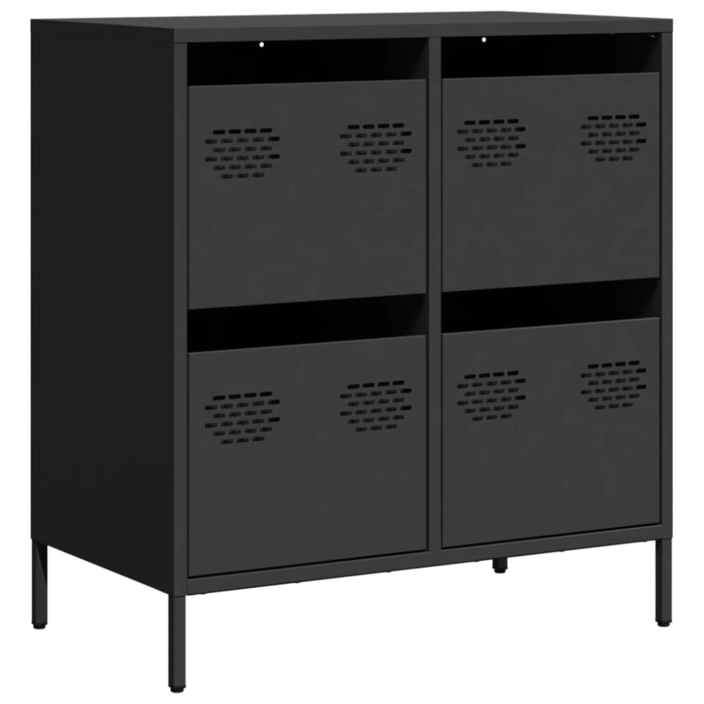 vidaXL Dulap, negru, 68x39x73,5 cm, oțel laminat la rece