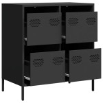 vidaXL Dulap, negru, 68x39x73,5 cm, oțel laminat la rece