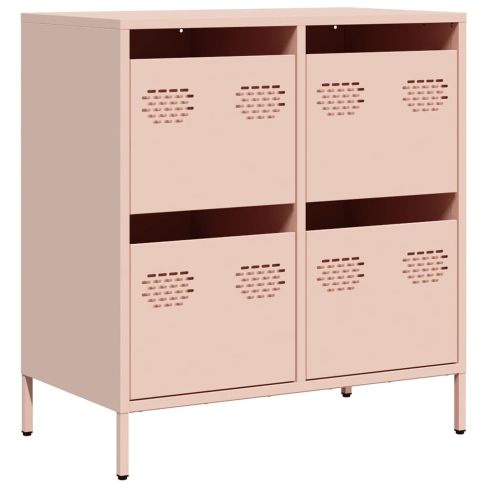vidaXL Dulap, roz, 68x39x73,5 cm, oțel laminat la rece