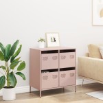 vidaXL Dulap, roz, 68x39x73,5 cm, oțel laminat la rece vidaXL Dulap, roz, 68x39x73,5 cm, oțel laminat la rece