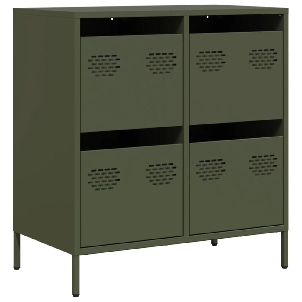 vidaXL Dulap, verde măsliniu, 68x39x73,5 cm, oțel laminat la rece