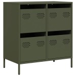 vidaXL Dulap, verde măsliniu, 68x39x73,5 cm, oțel laminat la rece