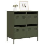 vidaXL Dulap, verde măsliniu, 68x39x73,5 cm, oțel laminat la rece
