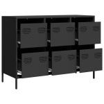 vidaXL Dulap, negru, 101,5x39x73,5 cm, oțel laminat la rece