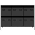 vidaXL Dulap, negru, 101,5x39x73,5 cm, oțel laminat la rece