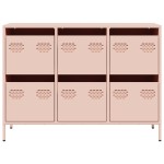 vidaXL Dulap, roz, 101,5x39x73,5 cm, oțel laminat la rece