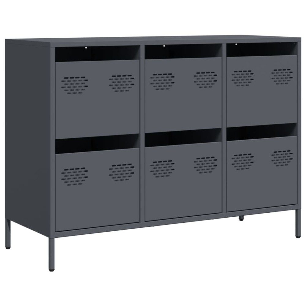 vidaXL Dulap, antracit, 101,5x39x73,5 cm, oțel laminat la rece