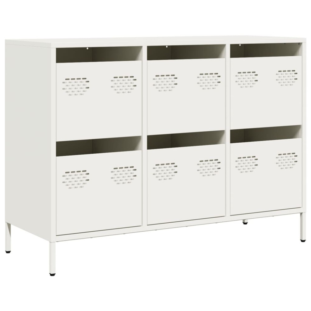 vidaXL Dulap, alb, 101,5x39x73,5 cm, oțel laminat la rece