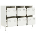 vidaXL Dulap, alb, 101,5x39x73,5 cm, oțel laminat la rece