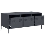 vidaXL Măsuță de cafea antracit 101,5x50x43,5 cm, oțel laminat la rece vidaXL Măsuță de cafea antracit 101,5x50x43,5 cm, oțel laminat la rece